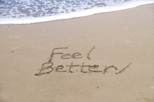 feel better written in sand